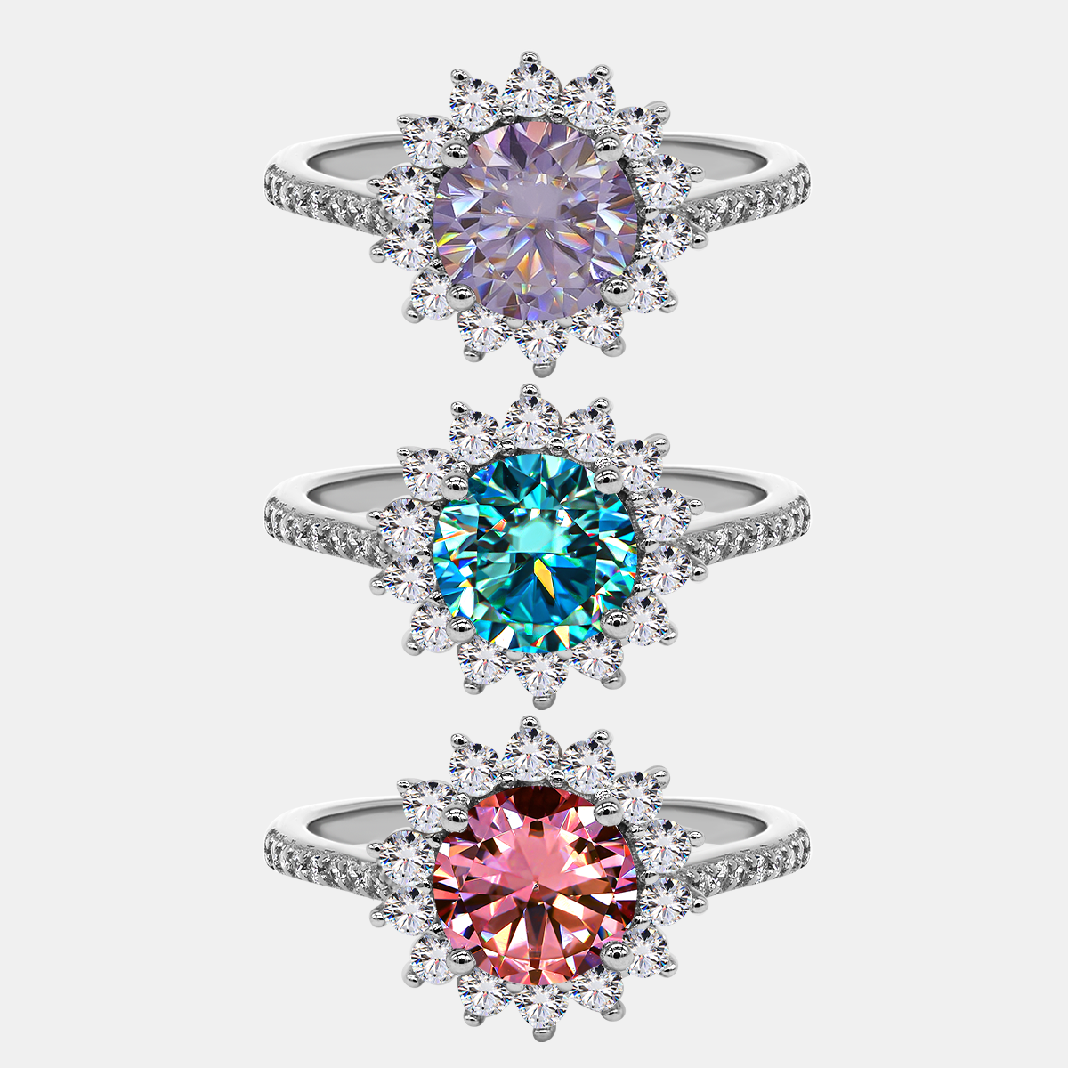 【701】New Arrival 925 Sterling Silver Moissanite Ring