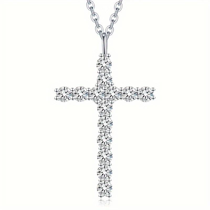 【V1】SERAPHINE  Synthetic Moissanite Cross Pendant