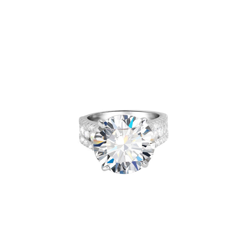 【#228】10CT 925 Sterling Silver Moissanite Ring