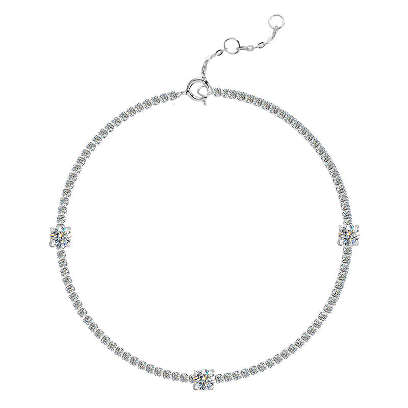 【#254】925 Sterling Silver Moissanite Bracelet